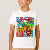 Ik ben vijf stripboeken t-shirt (Voorkant)