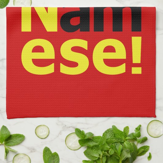 Ik ben Vikert Namese! Theedoek (Gevouwen)