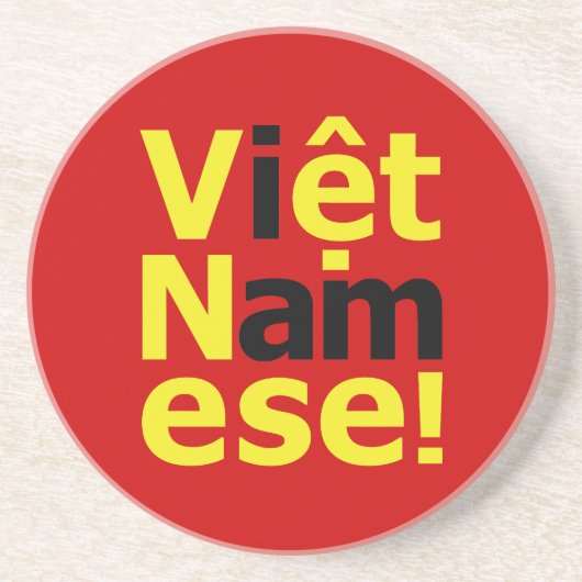 Ik ben Vikert Namese! Zandsteen Onderzetter (Voorkant)