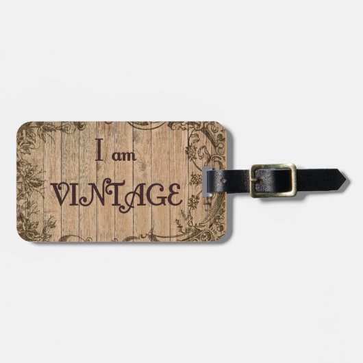 Ik ben vintage bagagelabel (Voorkant horizontaal)