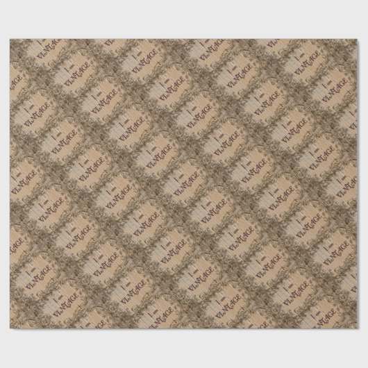 Ik ben vintage cadeaupapier (Vlak)