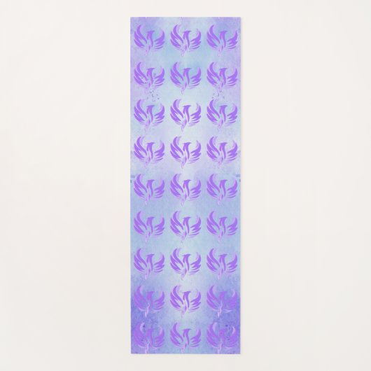 Ik Ben Violet Vlam Vuur Vogel - Blauw Violet Yogamat (Voorkant)