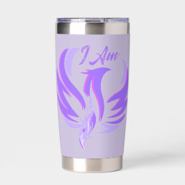 Ik Ben Violet Vlam Vuur Vogel Rijzend Geïsoleerde Drinkbeker