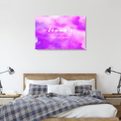 Ik ben VIOLET WATERVERF Bat Mitzvah... ... .... Canvas Afdruk (Insitu (Slaapkamer))