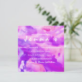 IK BEN VIOLET WATERVERF Bat Mitzvah Uitnodiging (Staand voorkant)
