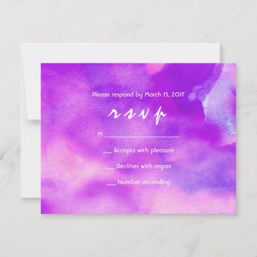 IK BEN VIOLET WATERVERF Bat Mitzvah Uitnodiging (Voorkant)