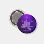 Ik Ben Violette Vlam Met Lotus Magneet (Voorkant / Achterkant)