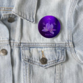 Ik Ben Violette Vlam Met Lotus Ronde Button 5,7 Cm (In situ)