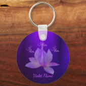 Ik Ben Violette Vlam Met Lotus Sleutelhanger (Voorkant)