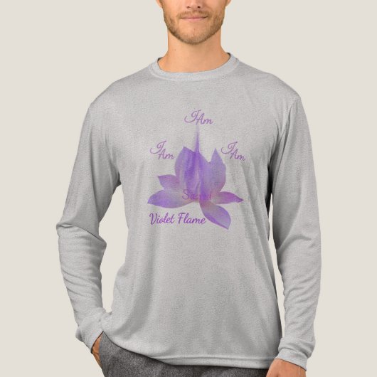 Ik Ben Violette Vlam Met Lotus Tri-Blend Shirt (Voorkant volledig)