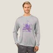Ik Ben Violette Vlam Met Lotus Tri-Blend Shirt (Voorkant)