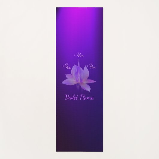 Ik Ben Violette Vlam Met Lotus Yogamat (Voorkant)