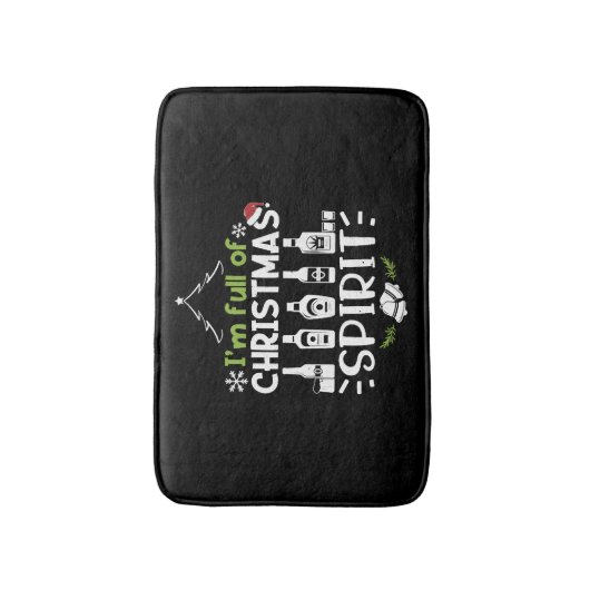 Ik ben vol kerstgeest - Kerstmis Drink Badmat (Voorkant Verticaal)