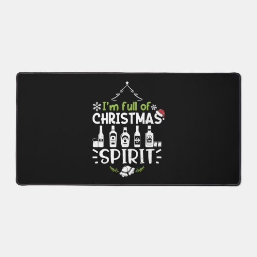 Ik ben vol kerstgeest - Kerstmis Drink Bureaumat (Voorkant)