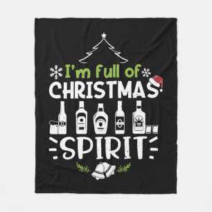 Ik ben vol kerstgeest - Kerstmis Drink Fleece Deken