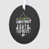 Ik ben vol kerstgeest - Kerstmis Drink Ornament (voorkant)