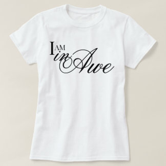 "Ik ben vol ontzag" chic esthetisch schriftbevesti T-shirt