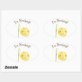 Ik ben vol. ovale sticker (Vel)