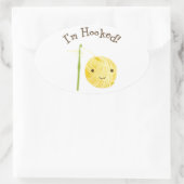 Ik ben vol. ovale sticker (Tas)