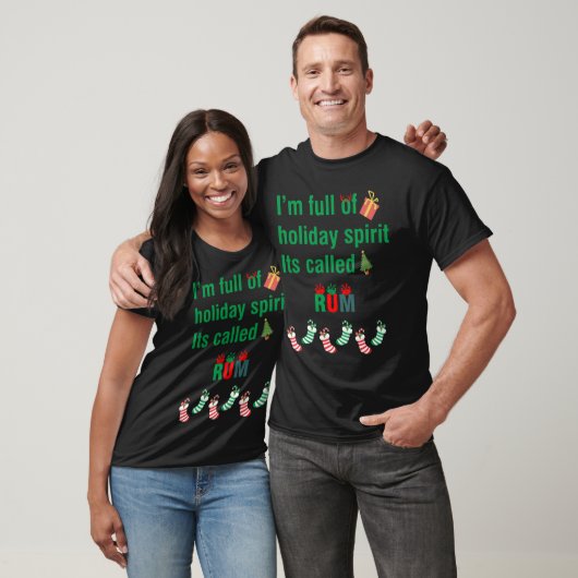 Ik ben vol van Holiday Spirit... dat heet Rum. T-shirt (Unisex)