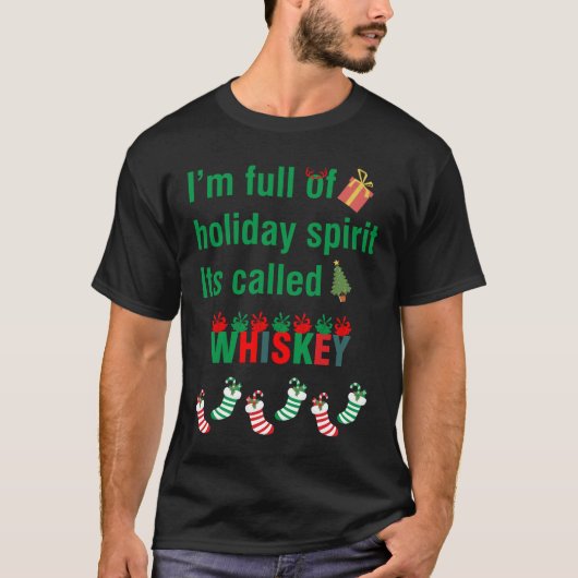 Ik ben vol van Holiday Spirit, de zogenaamde whisk T-shirt (Voorkant)