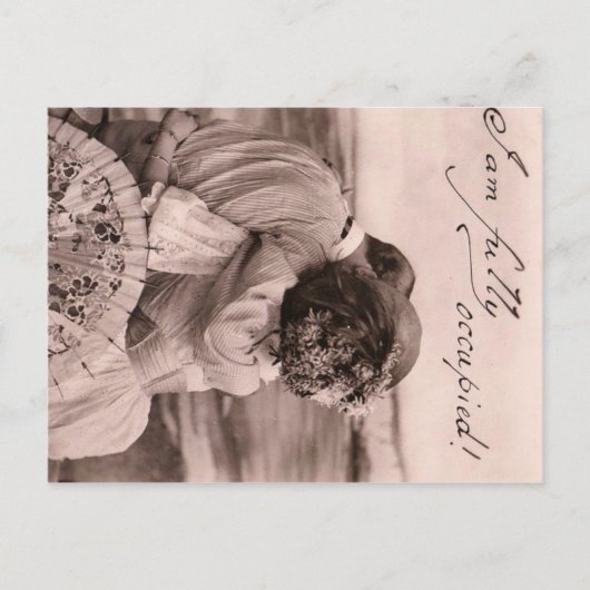 "Ik ben volledig bezet!" romantische  kus grappig Briefkaart (Voorkant)