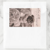 "Ik ben volledig bezet!" romantische kus grappig Rechthoekige Sticker (Tas)