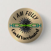 Ik ben volledig gevaccineerd in Pin Button Badge (Voorkant)