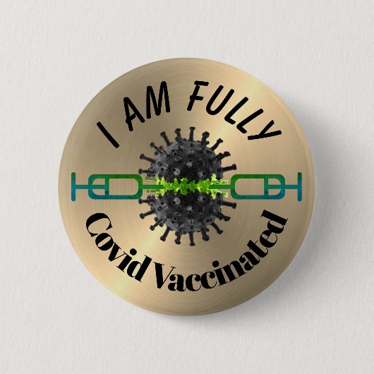 Ik ben volledig gevaccineerd in Pin Button Badge (Voorkant)