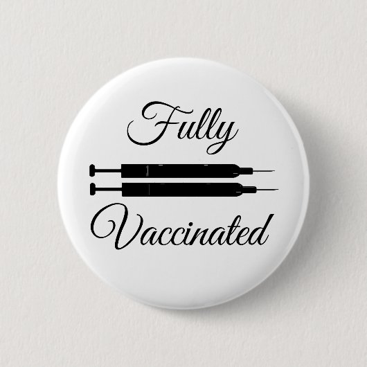 Ik ben volledig ingeënt ronde button 5,7 cm (Voorkant)