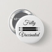 Ik ben volledig ingeënt ronde button 5,7 cm (Voorkant /achterkant)