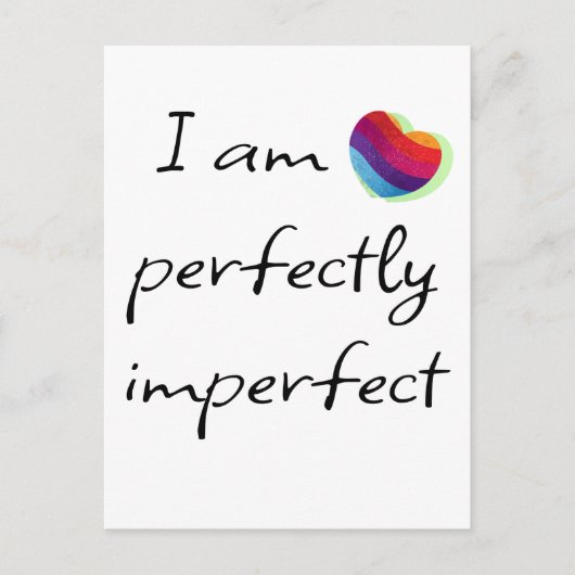 Ik ben volstrekt onvolmaakt briefkaart (Voorkant)