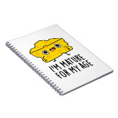 Ik ben volwassen voor mijn leeftijd Leuke kaas gra Notitieboek (Rechterzijde)