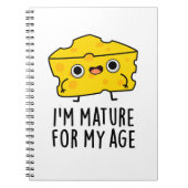 Ik ben volwassen voor mijn leeftijd Leuke kaas gra Notitieboek (Voorkant)
