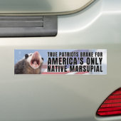 IK BEN VOOR AMERIKA'S ENIGE NATIEVE MARSUPIAL BUMPERSTICKER (Op auto)