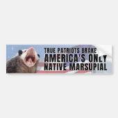 IK BEN VOOR AMERIKA'S ENIGE NATIEVE MARSUPIAL BUMPERSTICKER (Voorkant)