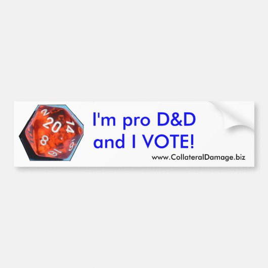 Ik ben voor D&D en ik STEM sticker (Voorkant)
