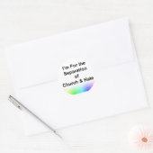 Ik ben voor de scheiding van kerk en haat ronde sticker (Envelop)