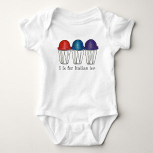 Ik ben voor Italiaans Ice Shaved Snocone Sno Cone  Romper