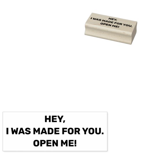 Ik ben voor je gemaakt, open me, Verpakking Rubberstempel (Gestempeld)