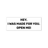 Ik ben voor je gemaakt, open me, Verpakking Rubberstempel (Afrduk)