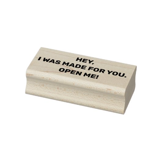 Ik ben voor je gemaakt, open me, Verpakking Rubberstempel (Stempel)