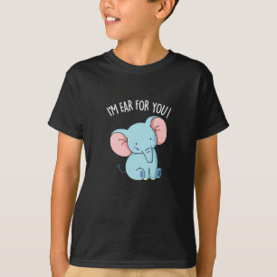 Ik ben voor je grappige olifant Pun Dark BG T-shirt