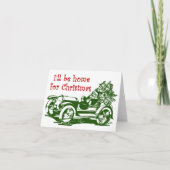 Ik ben voor Kerstmis thuis. Feestdagen Kaart (Voorkant)