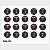 Ik ben voor Kerstmis thuis. Ronde Sticker (Vel)