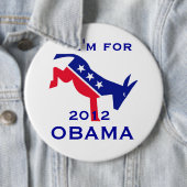 Ik ben voor OBAMA-toets Ronde Button 6,0 Cm (In situ)