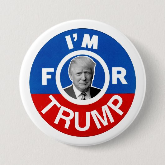 Ik ben voor Trump Ronde Button 7,6 Cm (Voorkant)