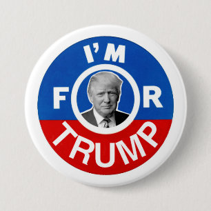 Ik ben voor Trump Ronde Button 7,6 Cm