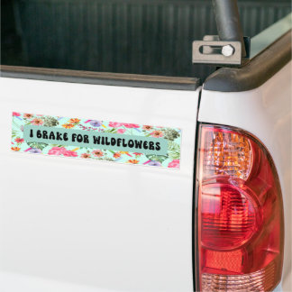 IK BEN VOOR WILDFLOWERS BUMPERSTICKER