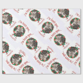Ik ben vooral goed geweest.... Pug Wreath Kerstmis Cadeaupapier (Vlak)